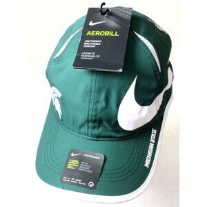 Nike Dri-Fit Men's Michigan State University Spartans Hat Cap Green White NWT